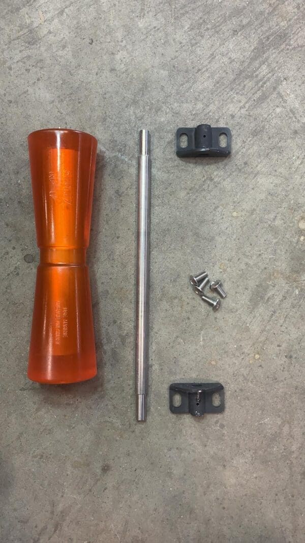 EZ BOATPORT 12" (ORANGE PU) KEEL ROLLER KIT W/ BOLT ON HDW